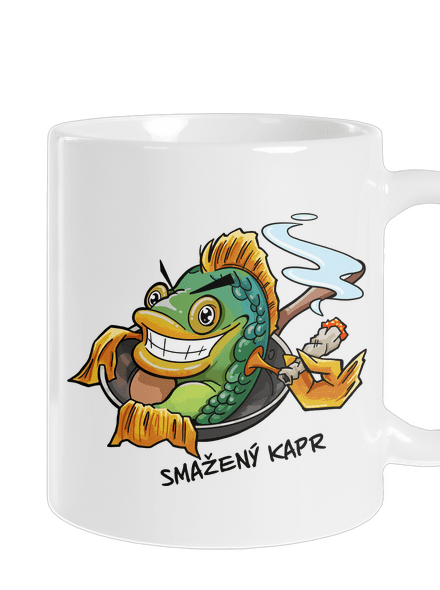 Smažený kapr klasický hrnek White
