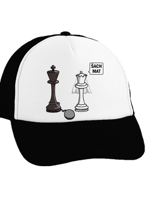 Šach mat kšiltovka truckerka Black cap