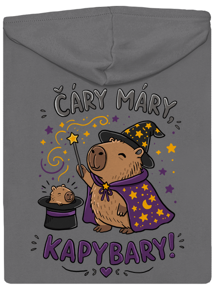 Čáry máry kapybary dámská mikina na zip Steel Gray