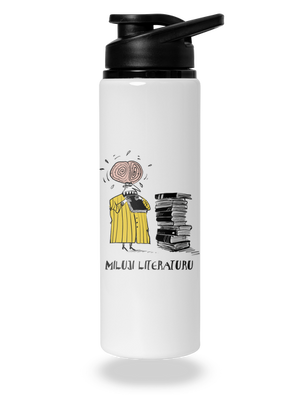 Miluji literaturu lahev na vodu White