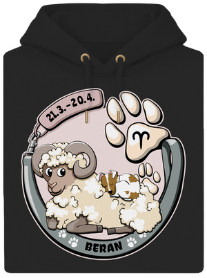 Psí horoskop: Beran unisex mikina premium Dark Black