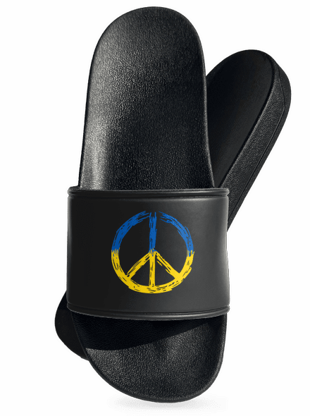 Ukrajina - Peace pantofle Black