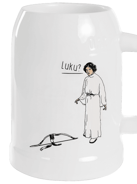 Luke a Leia půllitr White