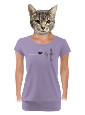 Coffee help dámské tričko s lemem Lavender