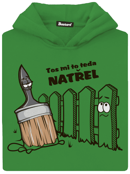 Tos mi to natřel dětská mikina klokanka Kelly Green AWD