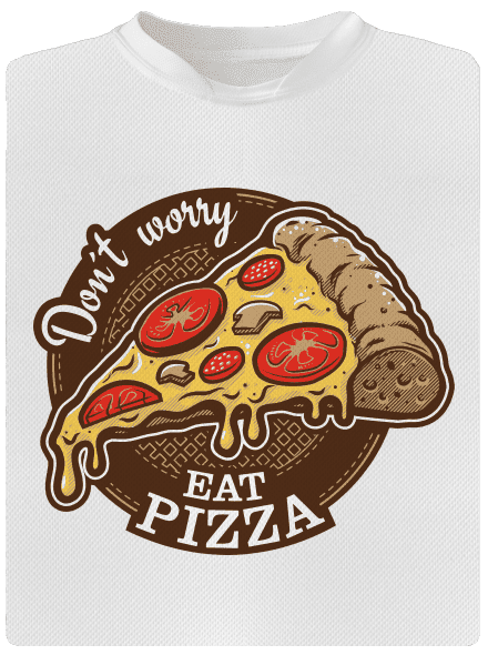 Pizza dětské sportovní tričko White