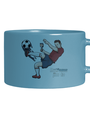 Natřeme jim to - Fotbal hrnek makronka Blue Macaron