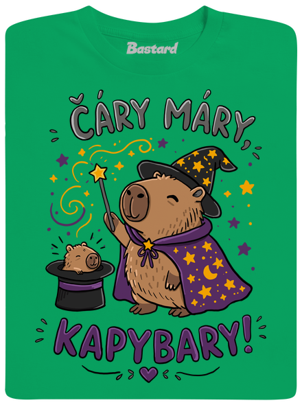 Čáry máry kapybary dětské tričko Kelly Green