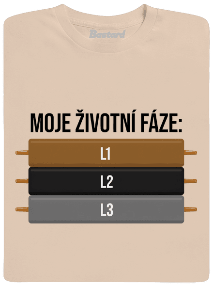 Moje životní fáze pánské tričko Sand