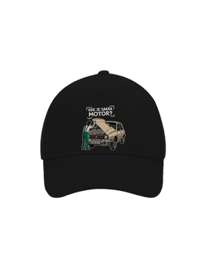 Kde je motor? kšiltovka baseballka Black