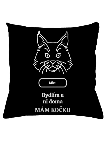 Nemůžu, mám kočku polštář Black
