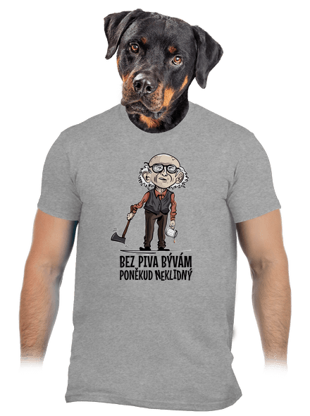 Neklidný bez piva pánské tričko Sport Grey