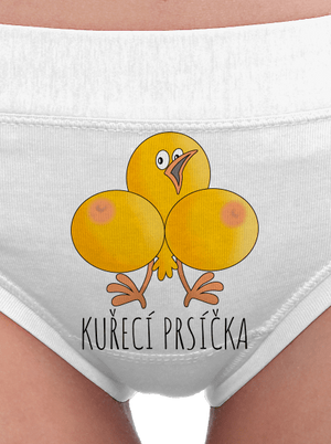 Kuřecí prsíčka dámské kalhotky White