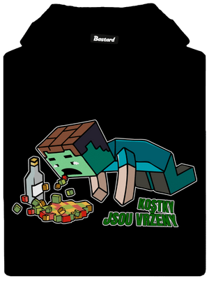 Kostky jsou vrženy pánská mikina klokanka Black