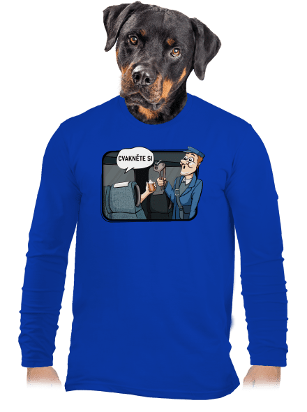 Cvakněte si pánské dlouhý rukáv Royal Blue