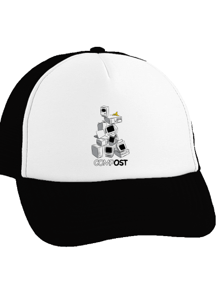 Compost kšiltovka truckerka Black cap
