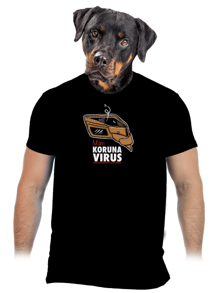 Korunavirus v peněžence pánské tričko Black