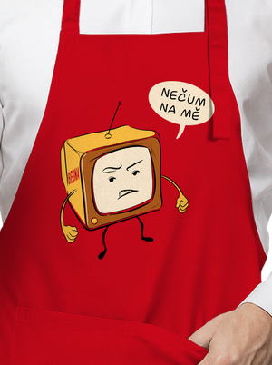 Nečum na mě zástěra Red