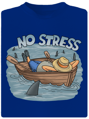 No stress pánské sportovní tričko Royal Blue Mal