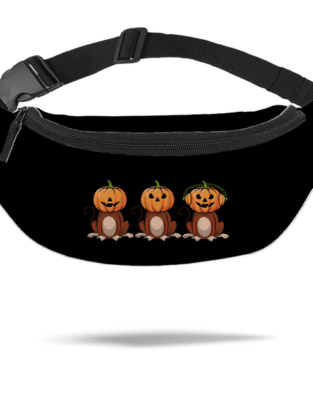 Halloween opičky ledvinka Black