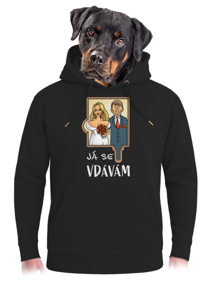 Já se žením/vdávám unisex mikina premium Dark Black
