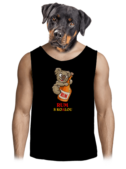 Rum s koalou pánské tílko Black
