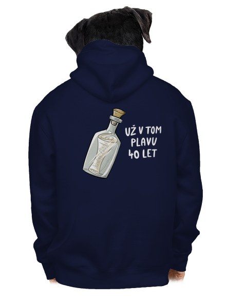 Už v tom plavu pánská mikina na zip Navy
