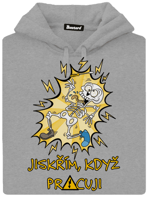 Jiskřím pánská mikina klokanka Light Melange