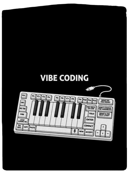 Vibe coding pánská mikina na zip Black