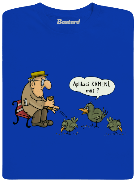 Aplikace Krmení dětské tričko Royal Blue