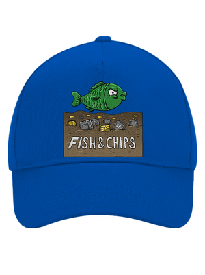 Fish and IT chips kšiltovka baseballka Bright Royal
