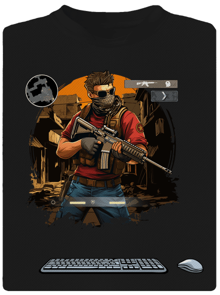 B17: Counter Strike dětské sportovní tričko Black