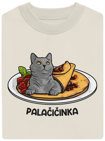 Palačičinka unisex mikina bez kapuce Off White