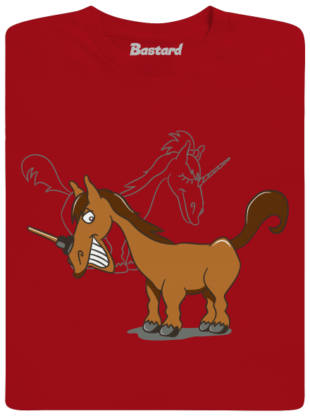 Jednorožec pánské dlouhý rukáv Red