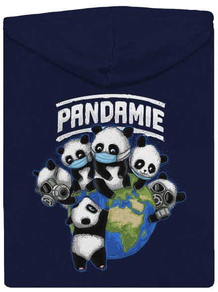 Pandamie pánská mikina na zip Navy