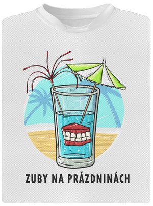 Zuby na prázdninách pánské sportovní tričko White