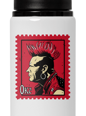 Známka punku lahev na vodu White