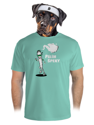 Pálím špeky pánské sportovní tričko Mint Mal