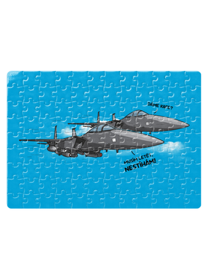 Stíhačka nestíhá puzzle White