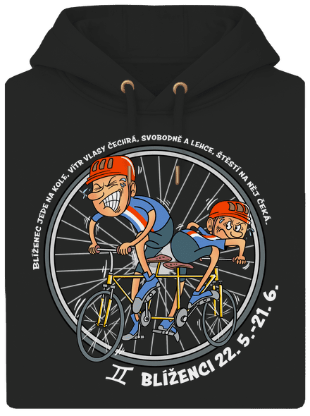 Cyklistický horoskop: Blíženci unisex mikina premium Dark Black
