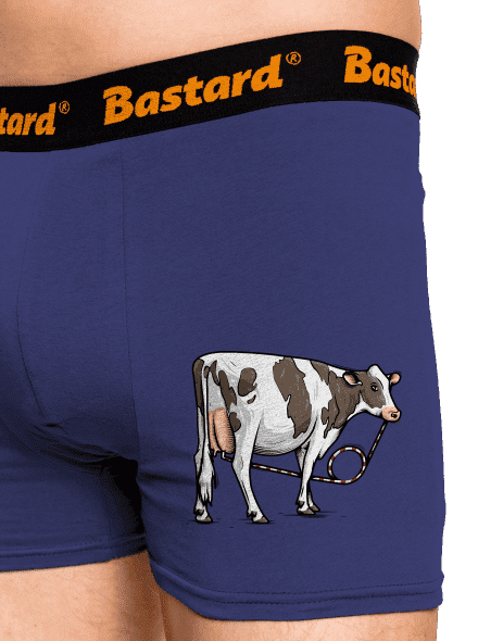 Cow drink boxerky Blue Navy