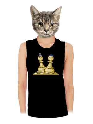 Šach a Mat dámské tílko volné Black