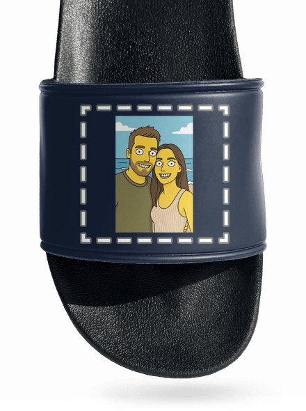 Simpsonovi z vlastní fotky pantofle Navy