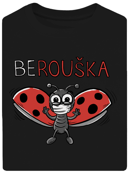 Berouška unisex tričko oversized Black