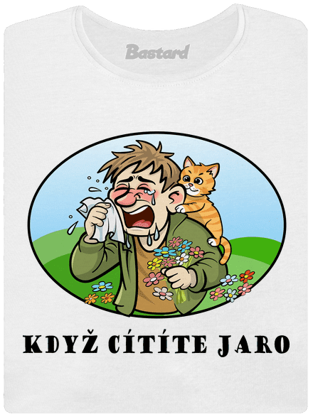 Cítíte jaro dámské tričko s lemem White