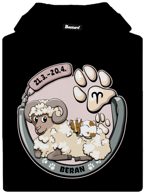 Psí horoskop: Beran pánská mikina klokanka Black