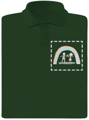 Dětské kresby - nahraj vlastní pánská polokošile Bottle Green Mal