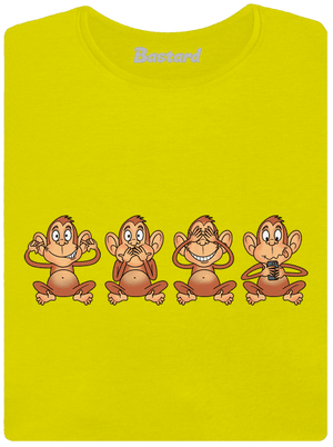 Opička s mobilem dámské tričko premium Lemon