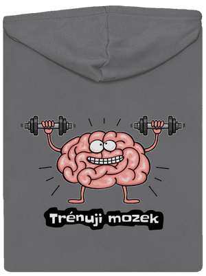 Trénuji mozek dámská mikina na zip Steel Gray