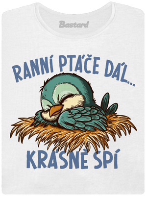 Ranní ptáče spí dámské tričko premium White